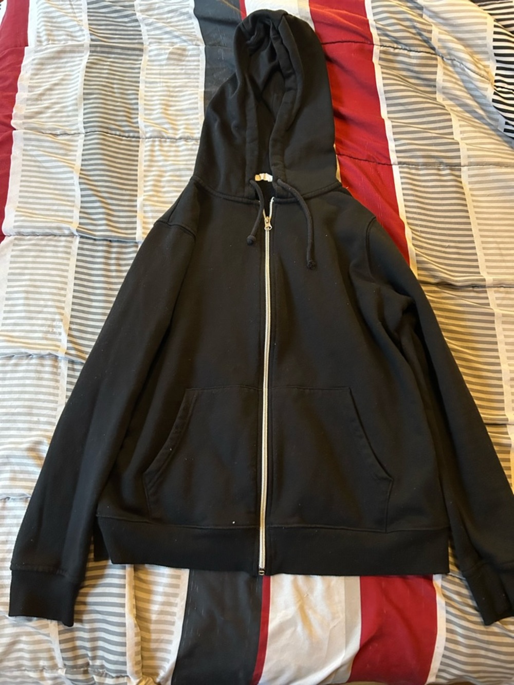 Primark Black Hooded Zip-Up Sweatshirt